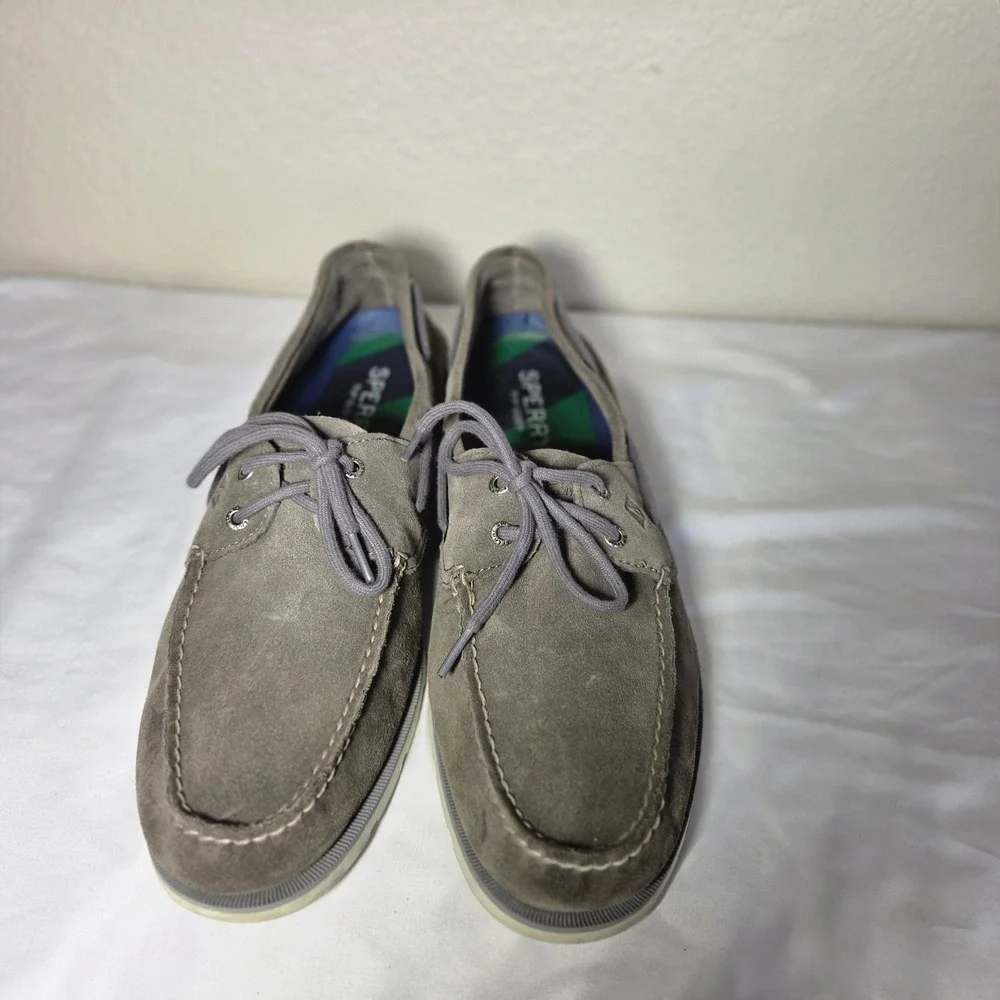 Sperry Top-Sider Mens 13M Grey Suede Boat Shoes Loafers 0199208